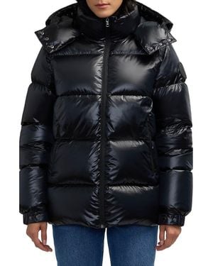 Scotch & Soda Vivienne Boxy Water Repellent Quilted Down Jacket - Black