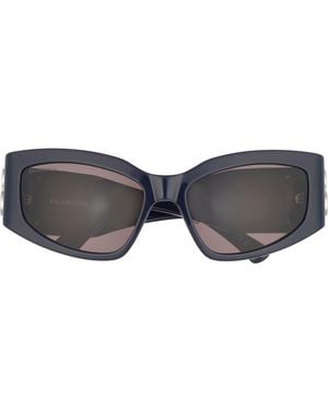 Balenciaga 57Mm Rectangular Sunglasses - Gray