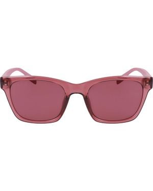 Converse 53Mm Rectangular Sunglasses - Pink