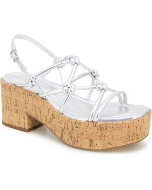 Kenneth Cole Essa Knot Platform Sandal - White