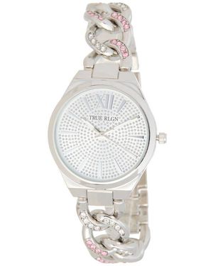 TRUE RELIGION Iced Crystal Bracelet Watch, 33.2Mm - White