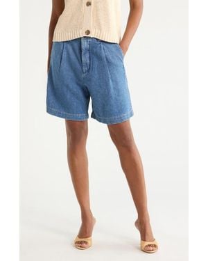DL1961 Hepburn High Waist Denim Shorts - Blue