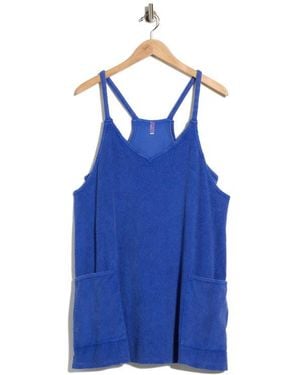 Free People Hot Shot Mini Towel Terry Onesie - Blue