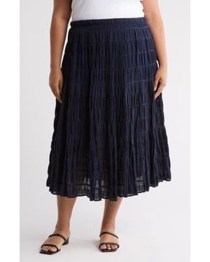 Max Studio Textured Maxi Skirt - Blue