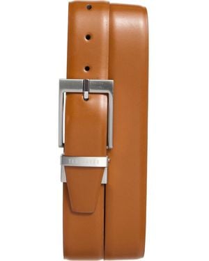 Ted Baker Reversible Leather Dress Belt - Brown