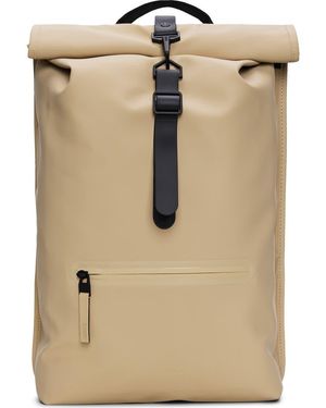Rains Rolltop Waterproof Rucksack - Natural