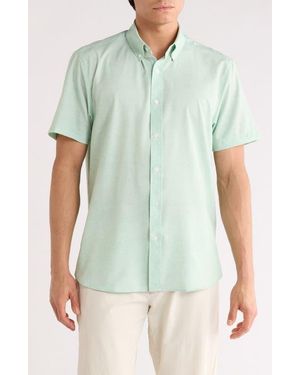 Con.struct Slim Fit Short Sleeve Button-Down Shirt - Green