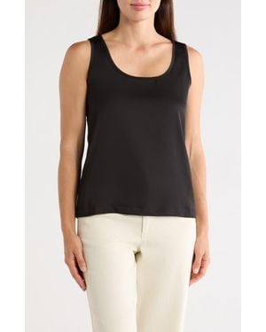 Tahari Scoop Neck Tank - Black