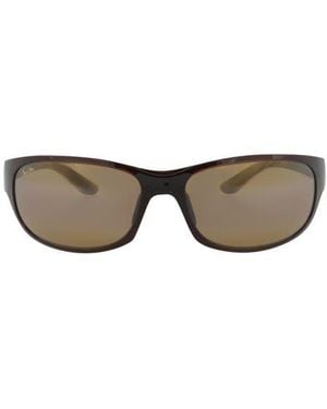 Maui Jim 63Mm Polarized Wrap Sunglasses - Multicolor