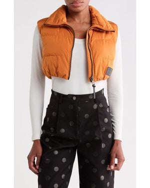 Longchamp Cropped Puffer Vest - Black