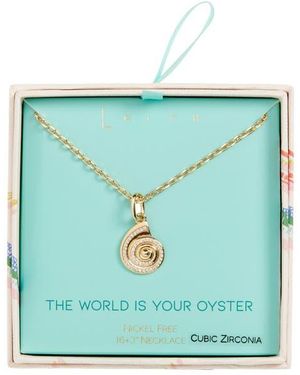 Leith Nautilus Shell Pendant Necklace - Green