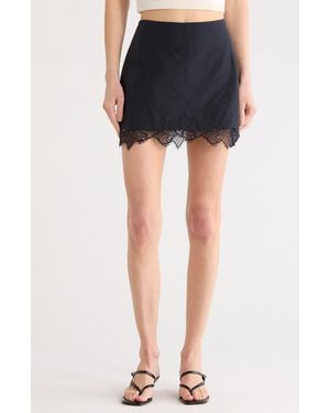 Jonathan Simkhai Tobie Lace Trim Miniskirt - Black