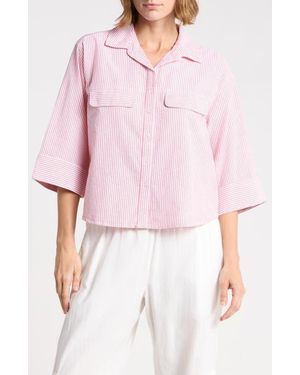 Beach Lunch Lounge Jennie Button-Up Shirt - Pink