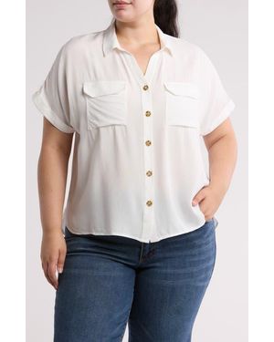 Vero Moda Viscose Button-Up Shirt - White