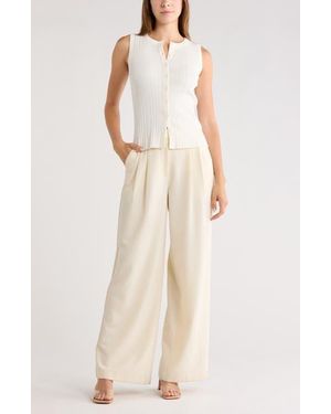 Leith Variegated Rib Sweater Tank - Natural
