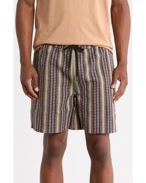 Gotcha La Brea Cotton Shorts - Brown