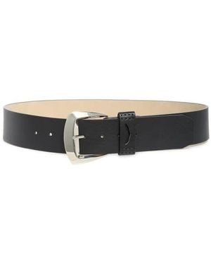 Steve Madden Smooth Faux Leather Belt - Black