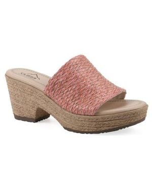 White Mountain Biancia Platform Slide Sandal - Pink
