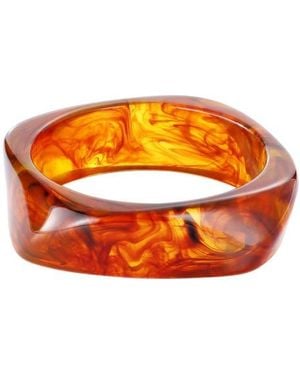 Adornia Tortoise Acrylic Cuff Bracelet - Orange