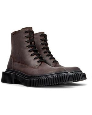 Camper Pix Berlin Combat Boot - Brown