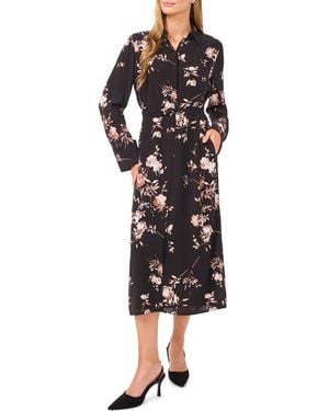 Ted Baker Mina Long Sleeve Midi Shirtdress - Black