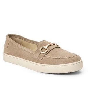 Bruno Magli Vieta Horsebit Slip On Sneaker - Natural