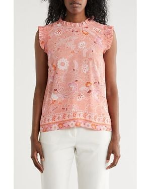 DR2 by Daniel Rainn Smocked Sleeveless Top - Pink
