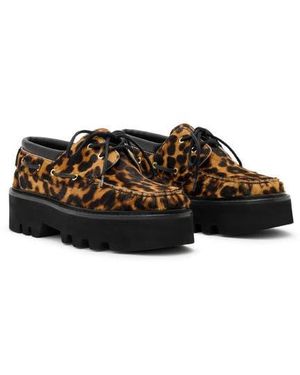 AllSaints Aastha Genuine Calf Hair Platform Boat Shoe - Multicolor