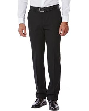 Haggar Slim Stretch Herringbone Suit Pants - Black