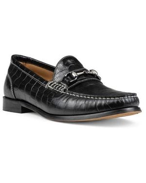 MARC NOLAN Journey Croc Embossed Tassel Loafer in Black for  display picture 3