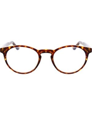 Oscar de la Renta 48Mm Round Keyhole Light Blocking Reading Glasses - Brown