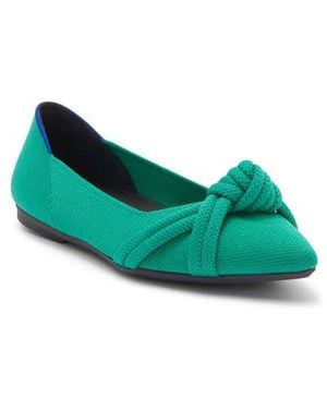 Rothy's Pointed Toe Knot Flat - Green