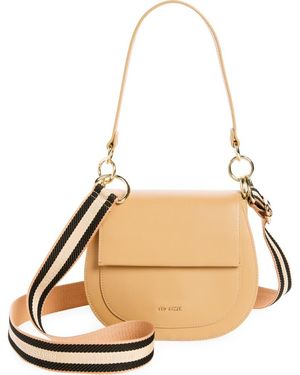 Ted Baker Darcell Leather Saddle Bag - Natural