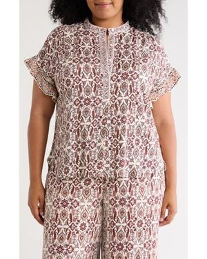 Max Studio Dolman Short Sleeve Top - Pink