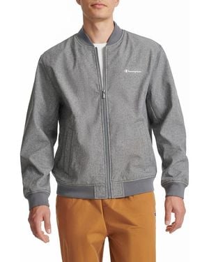 Champion Softshell Varsity Bomber Jacket - Gray