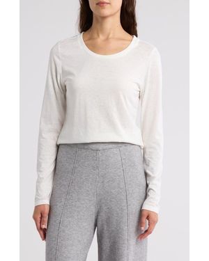 Threads For Thought Burnout Long Sleeve T-Shirt - White