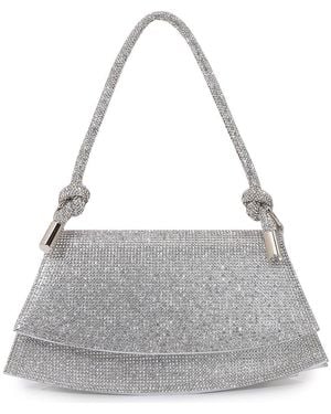BERNESS Rhinestone Shoulder Bag - Gray
