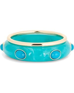 Leith 2-Pack Resin & Metal Bangle Bracelets - Blue