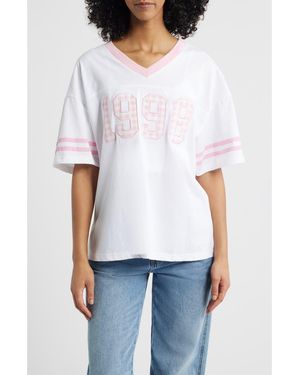 GOLDEN HOUR 1998 Appliqué Cotton Graphic T-Shirt - White