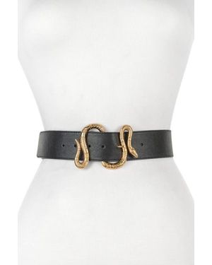 Raina Majove Snake Buckle Belt - Black