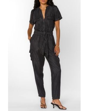 Velvet Heart Greyson Denim Utility Jumpsuit - Black