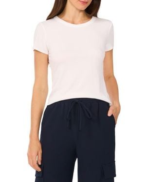 Halogen® Rib Knit Jersey T-Shirt - Blue