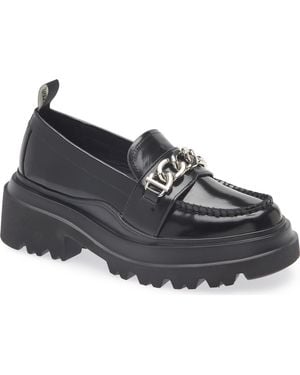G.H. Bass & Co. Chain Lug Sole Platform Loafer - Black