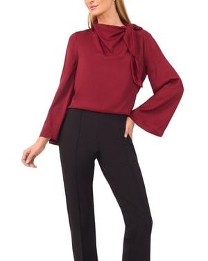 Ted Baker Tie Neck Twill Top - Red