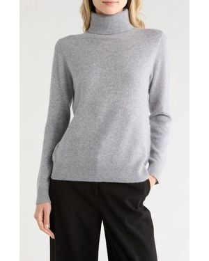 Nordstrom Cashmere Turtleneck Sweater - Gray
