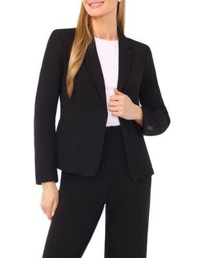 Halogen® One-Button Ponte Knit Jacket - Black