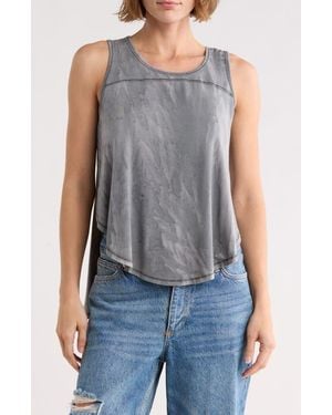 Go Couture High-Low Tank - Gray