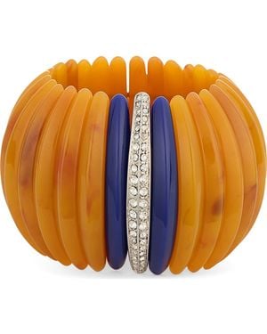 Kenneth Jay Lane Wide Stretch Bracelet - Orange