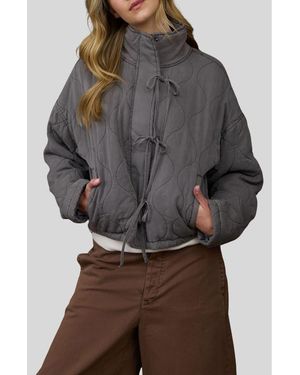 Blu Pepper Quilted Jacket - Gray