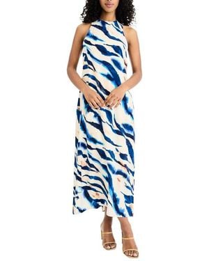 Donna Morgan Sleeveless Shift Midi Dress - Blue
